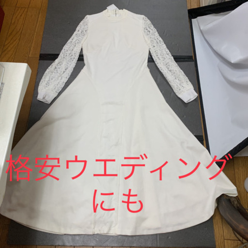 【激安】 新品 パーティ ウエディング フォーマル 白 ドレス フリーサイズ ドレス