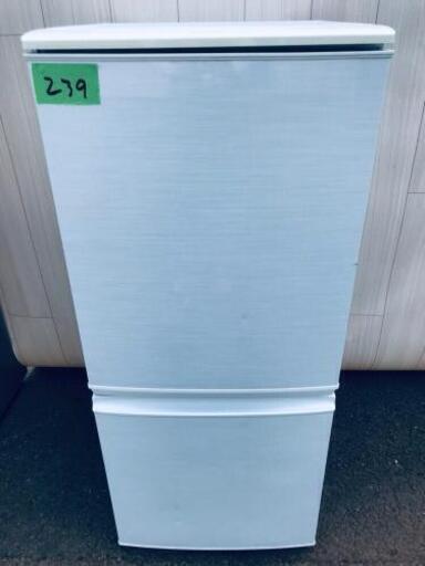 239番 SHARP✨ノンフロン冷凍冷蔵庫✨SJ-14X-W‼️