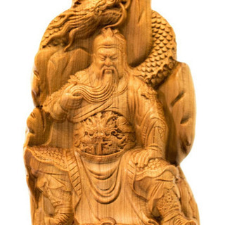 【送料無料 】高級品 関羽 関雲長 崖柏木 木製彫刻 武財神 青龍偃月刀 手作り 置物 仏壇仏像 いい匂いがする 健康 祈る 厄除け 開運 20CM 送料無料 】高級品 関羽 関雲長 崖柏木 木製彫刻 武財神 青龍偃月刀