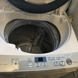SHARP 2016年製 5.5K 洗濯機 グレー