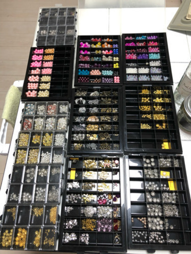 引退品 天然石パワーストーンブレスレットなど作る道具や部品一式