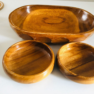 木製の大皿１点と小皿5点
