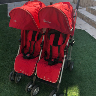 ベビー用品 シルバークロス 双子 ベビーカー 説明書付き