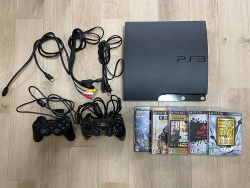 【動作確認済み】PS3本体120GBブラック　CECH-2100A　ソフト6本セット