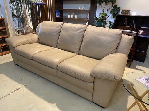 Italsofa ソファ 3シーター 本革 ベージュ 高級 品 ...