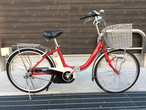 地域限定　ヤマハ　パス　リチウム　24インチ　6AH　赤　アシスタ　ビビ　神戸市　電動自転車