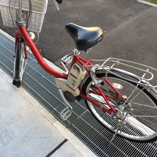 地域限定 ヤマハ パス リチウム 24インチ 6AH 赤 アシスタ ビビ 神戸市