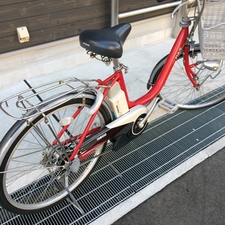 地域限定 ヤマハ パス リチウム 24インチ 赤 バッテリー2個 アシスタ