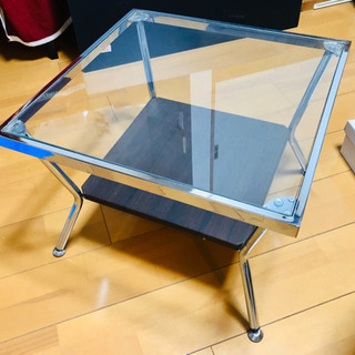 ローテーブル　ガラス天板　コーヒーテーブル