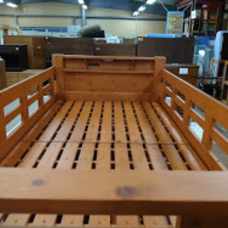 【店舗同時販売中】境木工　宮・LED照明付2段ベッド