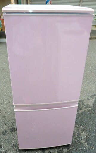 ☆シャープ SHARP SJ-14X-P 137L　2ドアノンフロン冷凍冷蔵庫◆つけかえどっちもドア搭載・かわいいピンクカラー