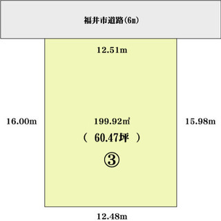 福井市灯豊町（ネオポリス本郷）売土地3番