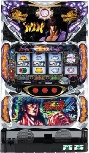 パチスロ蒼天の拳2実機コイン不要器付きです。