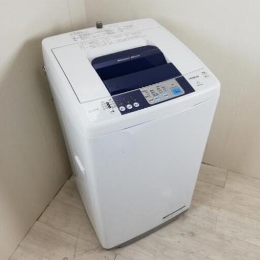 中古 7.0kg 全自動洗濯機 ピュアホワイト 送風乾燥機能 日立 NW-R702 2015年製 白い約束 一人暮らし まとめ洗い 二人暮らし 6ヶ月保証付き