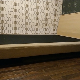 ベッド 【美品】藤栄FIS製 ダブルベッド（マットレス付）