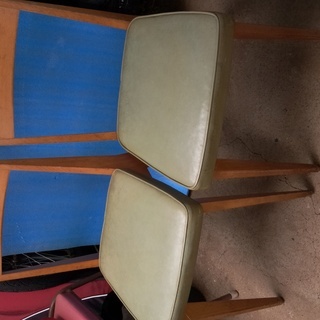 木製フレーム椅子　ミックスチック２台