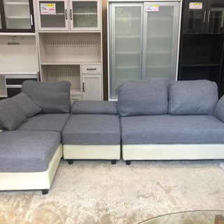 リサイクルショップ八光 田上店 配達・設置OK】グレー 2人掛けソファ