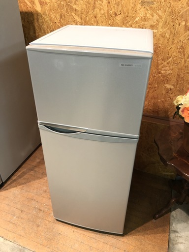 【管理KRR163】SHARP 2012年 SJ-H12W 118L 2ドア冷凍冷蔵庫