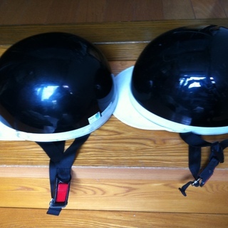 ハーフヘルメット、コルク黒色２個セット