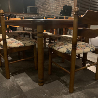 オールドカリモク　ダイニングセット