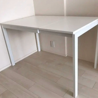 (決定)IKEA 伸長式ダイニングテーブル ホワイト 
