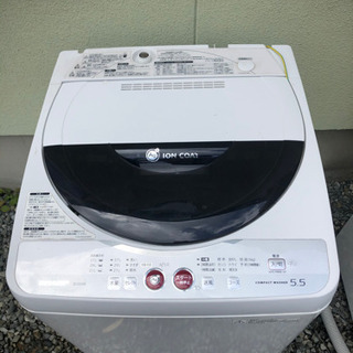 シャープ 全自動洗濯機 送風乾燥タイプ 5.5kg ES-GE5...