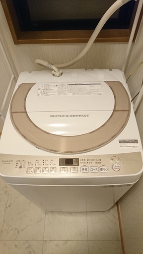 新品同様★シャープ es-ks70u 洗濯機 7kg 2019年製