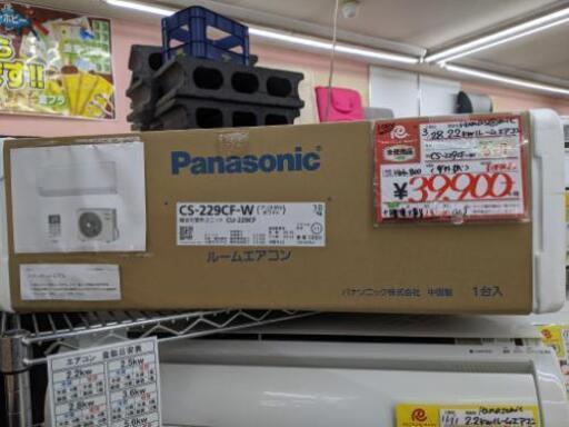 【6ヵ月保証】参考定価￥66,800 2019年モデル Panasonic パナソニック 2.2kw ルームエアコン CF-229CF-W 100V エオリア Fシリーズ♪