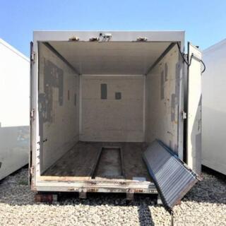 【特価品】【ダメージあり】【3t車でも配送可】物置き コンテナ 長さ約440cm×幅208cm×高さ235cmくらい 匝瑳市発 配送可 30710 3t車でも配送可】【ワイド幅】トラック コンテナ 長さ約440cm×幅208cm