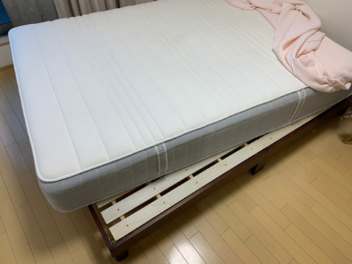 【取引完了】IKEA ダブルベッド スプリングマットレス