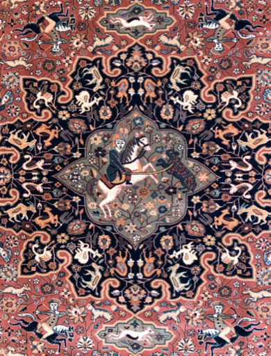 ベルギー製 100%ウール ウィルトン織 ペルシャ絨毯柄 350×250cm
