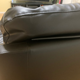 [美品] ニトリ  レザーソファー　３人用本革ソファー