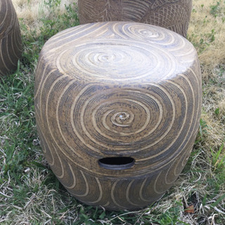 □配達可□良品□信楽焼 ガーデンテーブルセット 庭テーブル 椅子 ...