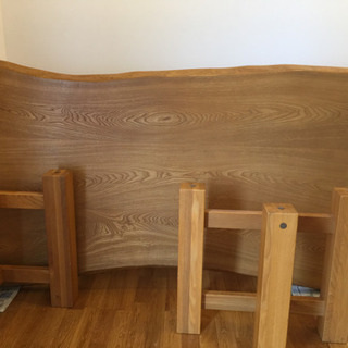 (募集停止)一枚板ダイニングテーブル 天板 脚付き