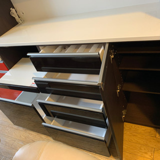 5/5 値下げ! ニトリ ユニット式 2面レンジボード アーバンStyle 鏡面仕上げ 大容量