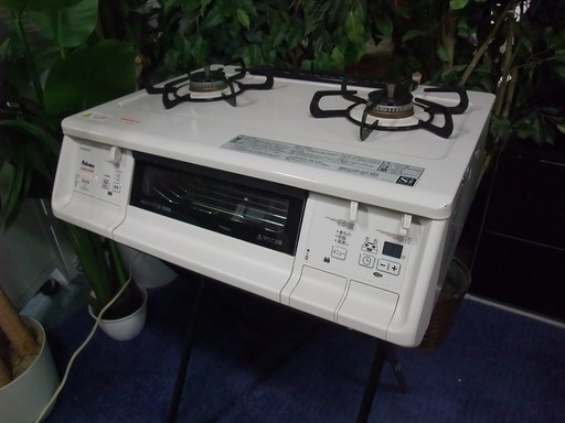 R0898) パロマ 都市ガスコンロ PA-360WHA-L 左強火力、水なしワイドグリル両面焼き　2016年製! ガス台 店頭取引大歓迎♪