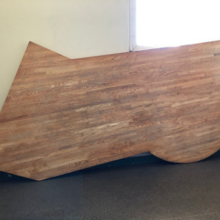 テーブル、大きな木製板