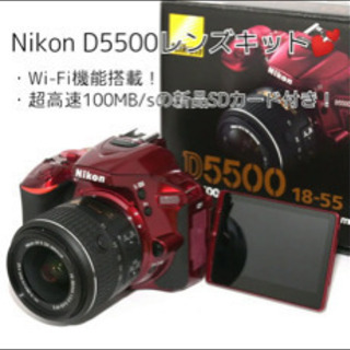 【Nikon】Wi-Fi機能搭載★自撮りもラクラク★D5500レンズキット