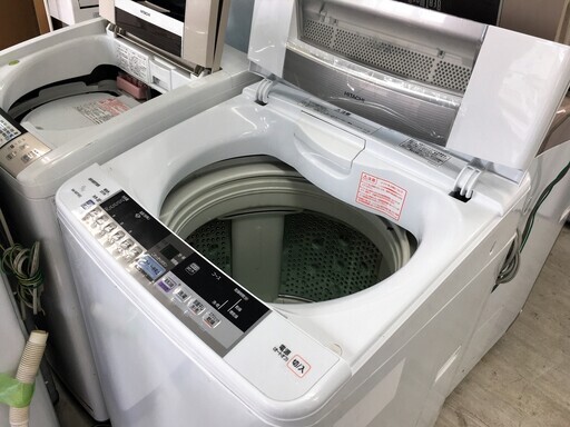 日立9.0K洗濯機DDインバーター　2015年製！！DDモーター新品交換　分解クリーニング済み！！トップカバー洗濯フタ新品交換！！！