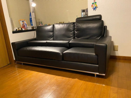 ソファー3人　＋フロアランプ　(IKEA)
