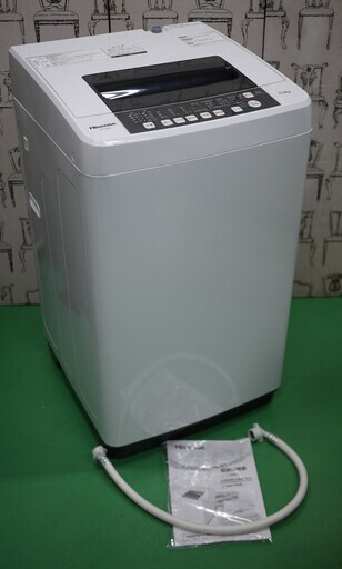 美品 ハイセンス 全自動 洗濯機 5.5kg HW-T55A 幅約50cmのスリムボディー