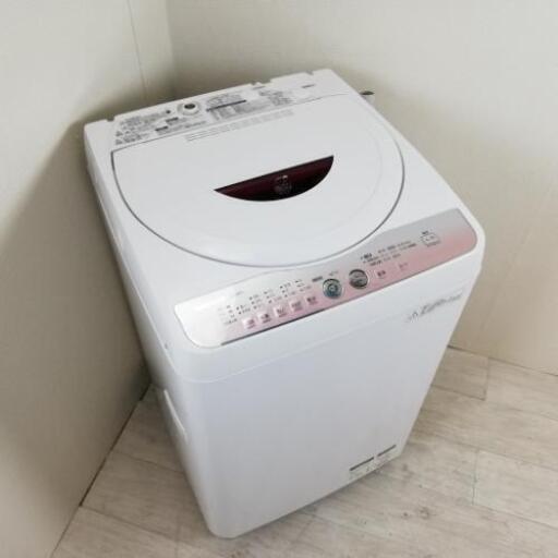 中古 シャープ 6.0kg 全自動洗濯機 ピンク ES-GE60L-P 2011年～2012製造単身用 一人暮らし用 まとめ洗い 6ヶ月保証付き【型番掲載商品】