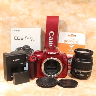 ☆極上美品＆スマホ転送☆キヤノン kiss x50 手振れ補正レンズセット