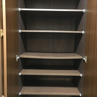 ディノス家具　シンプル　ワードローブ　ミラー付き収納棚