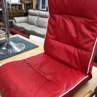 座椅子　赤　レバー式