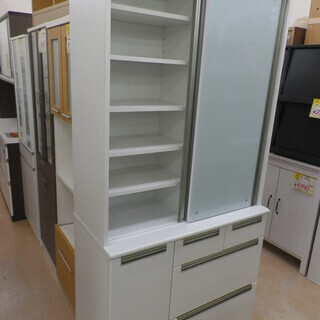 福岡 リサイクルショップ サンウッディ 大川家具 カップボード　アーバンスタイル　2面食器棚　DBダリア2