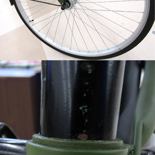 中古品 LUNETTE ルネット シティーサイクル 軽快車(ママチャリ) 27インチ 自転車 グリーン系 ６段階変速