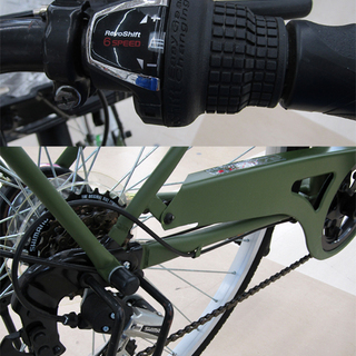 中古品 LUNETTE ルネット シティーサイクル 軽快車(ママチャリ) 27インチ 自転車 グリーン系 ６段階変速