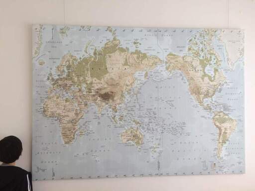 壁掛けアート　世界地図　大型