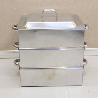 厨房機器 業務用機器 幅 41cm 2段蒸し器 二段蒸し器 金属...